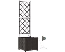 Tuinplantbakken | Bloembak | Bloempot Bruin 40 x 40 x 142 cm Staal