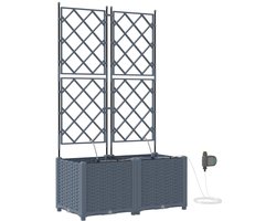 Tuinplantbakken | Bloembak | Bloempot Lichtgrijs 80 x 40 x 142 cm Staal