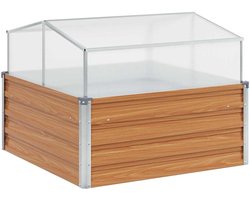 Tuinplanter met kas Licht Bruin 100 x 100 x 77 cm