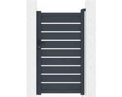 Tuinpoort tuindeur aluminium "Bastien" - 100 x 176 cm - Antraciet