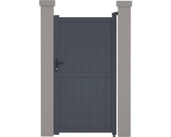 Tuinpoort tuindeur aluminium "Maurice" - 101,2 x 180,9 cm - Grijs