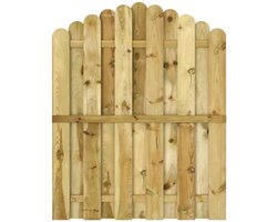 Tuinpoort - Tuinhek met Boog - Geïmpregneerd Grenenhout - 100x125 cm - Weersbestendig & Duurzaam - Houten Erfafscheiding
