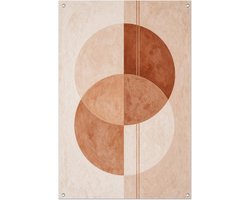 Tuinposter - Abstract beige - Geometrie - Kubistisch - Japandi - Poster - Crème - Modern - 30x45 cm