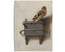Tuinposter Carel Fabritius - Het Puttertje - 80 x 60 - Canvas - REINDERS