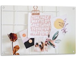 Tuinposter – Rek met tekst: ''The only way to do great work is to love what you do.'' - 90x60cm Foto op Tuinposter  (wanddecoratie voor buiten en binnen)