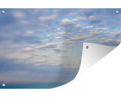 Tuinposter - Tuindoek - Tuinposters buiten - Kleine wolken in de lucht - 120x80 cm - Tuin