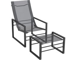 Tuinrelaxstoel met Voetensteun - Comfortabele Ligstoel voor Binnen en Buiten