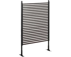 Tuinscherm / Omheining – Verstelbaar Hekwerk met Voeten en Puntige Poten – Staal met PE-Coating – 150 cm Hoog – Bruin
