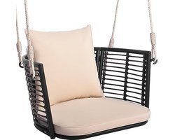 Tuinschommel met Kussen en Armleuningen - Comfortabele Schommelstoel voor Buiten