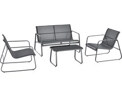 Tuinset 4-delig Anzi loungeset grijs