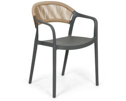 Tuinset 4 personen 160 cm Kunststof Grijs Domani Furniture Toscano/Tavano