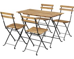 Tuinset Bovino 5-delig tuintafel met 4 tuinstoelen casa.pro