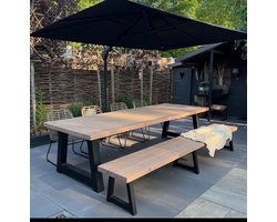 Tuinset Douglas | Tuintafel 280 x 100 + Tuinbank - A poten + Tijdelijk Gratis Onderhoudspakket - inclusief vakkundige montage