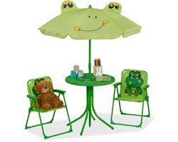 Tuinset kinderen - met parasol - kikker - groen