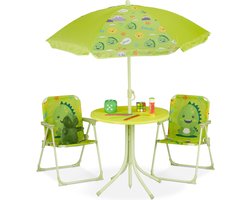 tuinset kinderen - met parasol - monster - groen