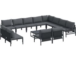 Tuinset – Loungeset – Zitgroep – Balkonset – Loungegroep – Modular Design – Weerbestendig Kunststof Zonder Tafel