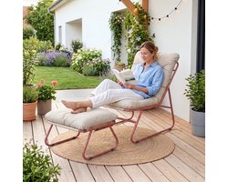 Tuinset Malmö 2-delig terracotta en beige casa.pro
