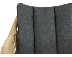 Tuinset Ronde tuintafels 4 personen 125 cm Aluminium/Rope Taupe De Laan Projects