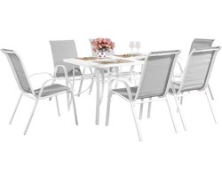 Tuinset textileen "Cordoba" - Phoenix - 6 zits - Grijs