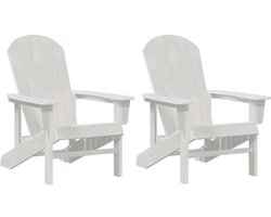 Tuinset | Tuin Lounge Meubels 2 st Wit 74 x 82 x 90cm Polyetheen