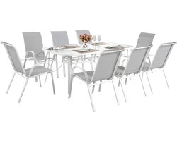 Tuinset tuinmeubel set textileen "Cordoba XL 180" - Phoenix - Grijs