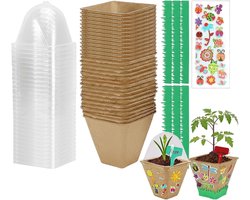 Tuinset voor Kinderen - Groeiset Speelgoed - Natuurlijk Leren - STEM Educatief - 30 Potten - Multicolor