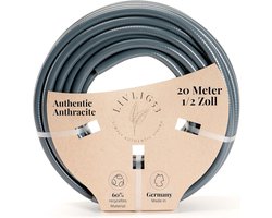 Tuinslang 20 m - gerecycled PVC - antraciet - vormvast