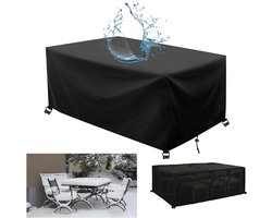 Tuinstafelhoes - Mueble de jardín Funda - Meubels Beschermen - Verbeterde Oxford Stof - 310 x 120 cm - Zwart
