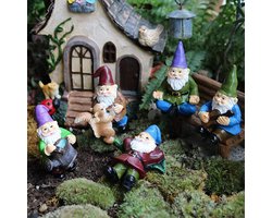 Tuinstekerset kabouters-bloempot decoraties -set van 5 stuks- 21*7*18CM