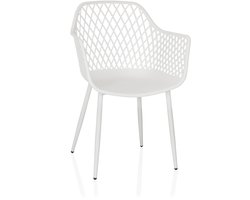 Tuinstoel / eetkamerstoel BEGIO L kunststof wit hjh LIVING