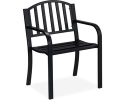 tuinstoel - met armleuning - extra breed - 82x60x48,5 cm - staal