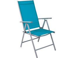 Tuinstoel met hoge rugleuning - 7-voudig verstelbaar en inklapbaar - weerbestendig aluminium - moderne klapstoel voor tuin, terras en balkon