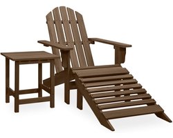 Tuinstoel met voetenbank - Loungestoel buiten - Ontspannen in de tuin - Inclusief bijzettafel