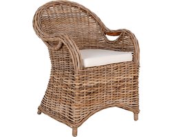 Tuinstoel Naturel Rotan - 56x64x88cm - 6 kg - House Nordic - Set van 2