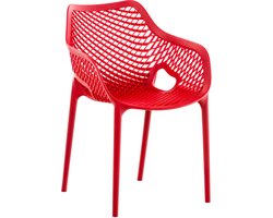 Tuinstoel - Stapelbaar - Waterbestendig - Rood
