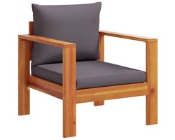 Tuinstoel | Tuinzetel | Terrasstoel | Buitenstoel met kussens massief acaciahout