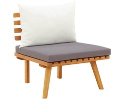 Tuinstoel | Tuinzetel | Terrasstoel | Buitenstoel met kussens massief acaciahout