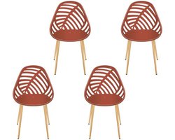 Tuinstoelen Alameda - Buitenstoelen Terracotta - Buiten Zitten - Modern Design - 523x865x49 cm - Oranje Bruin