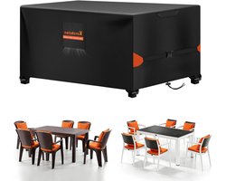 Tuinstoelen en Tafel Beschermhoezen 120 x 90 x 74 cm Waterdicht, UV-bestendig en Windproof voor Rattan Meubels, Geschikt voor Buitengebruik