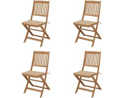 Tuinstoelen Klapbaar - Houten Stoelen Buiten - Ontspannen in de tuin - Massief acaciahout