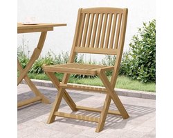 Tuinstoelen Klapstoelen - Houten Stoelen - Buiten Zitten - Massief Acaciahout - 44 x 50 x 88 cm - Bruin