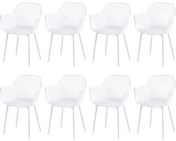 Tuinstoelen set - Loungestoelen buiten - Ontspannen in de tuin - Verstelbare vloerglijders - 44 x 44 x 85 cm