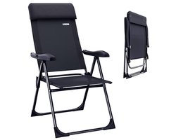Tuinstoelen Set van 2 Opvouwbare en Verstelbare Aluminium Tuinmeubelen