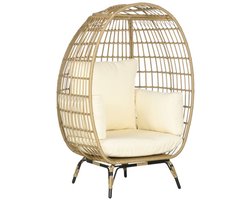 Tuinstoelenset - Rotan look - Comfortabel - Khaki