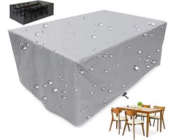 Tuinstoelhoes - Tuinmeubelhoes - Waterdichte Tuinbankhoes - Beschermhoes Tuinbank - Waterdicht & Duurzaam - Tuinmeubelen - 200x160x70cm - Zilver