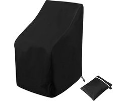Tuinstoelhoes - Waterdichte Beschermhoes Tuinmeubelen - Beschermhoes voor tuinstoelen - afdekking Geschikt voor stapelstoelen - 89*89*120/89cm - zwart - 210D Oxford-doek - Waterdichte - Duurzaam - Tuinmeubelhoezen - Tuinmeubelbeschermers