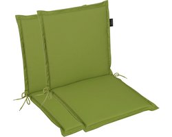 Tuinstoelkussens 2-delige set in appelgroen - Comfortabele zitkussens voor tuinmeubelen