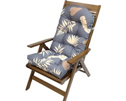 Tuinstoelkussens - Buiten Zitkussen - Comfortabel Zitten - Waterafstotend Materiaal - 110x50 cm - Grijs