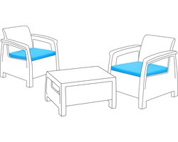 Tuinstoelkussens - Zitkussens - Tuinkussens voor Rotan Stoel - Waterbestendig Zitkussen - Buiten Stoelkussen voor Terrasmeubilair - 2 Stuks