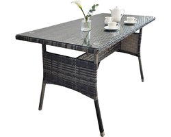 Tuintafel - 100x70x60 cm - grijs